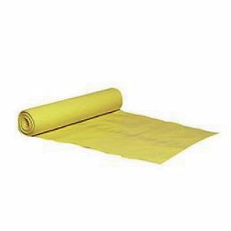 Affaldss&aelig;kke, 100 &micro;m, 720 x 1120 mm LD-PE, gul, 110 l, rulle a 10 stk kasse a 10 ruller