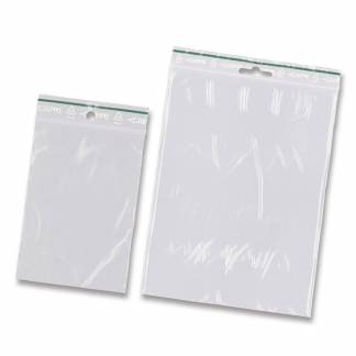 Lynl&aring;spose, Grippie, 50 &micro;m, 100 x 150 mm genanvendt LDPE, Transparent, Uden tryk lynl&aring;slukning, pakk