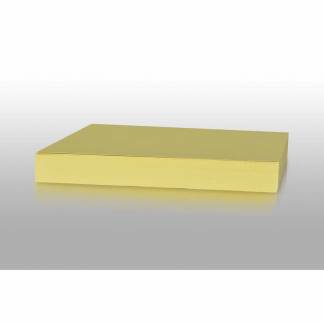 Folia Karton Play Cut, kanariegul Ubestr&oslash;get, 180g/m2 210mm x 297mm, A4, Smal bane pakke a 100 ark