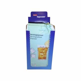 Isterningposer, 180 x 340 mm, flat film HD/LLDPE, filmtykkelse: 20 &micro;m transparent, karton a 240 stk
