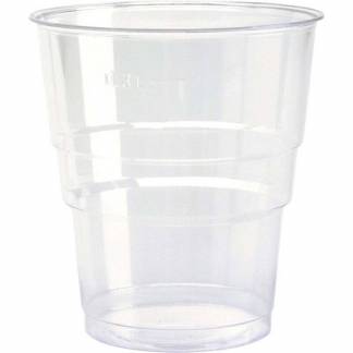 Plastglas, Duni, Rund, 300 ml indvendig diameter 84.0 mm, PS transparent, pose a 50 stk F&oslash;devaregodk