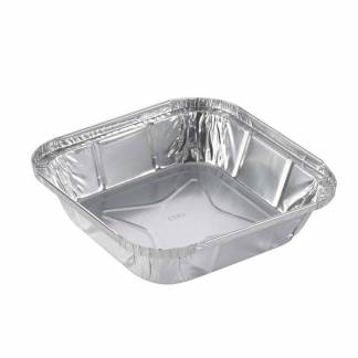 Foliebakke, Plus Pack, 1-Compartments Firkantet 542 ml,153x153x34mm aluminium, aluminium, pakke a 10