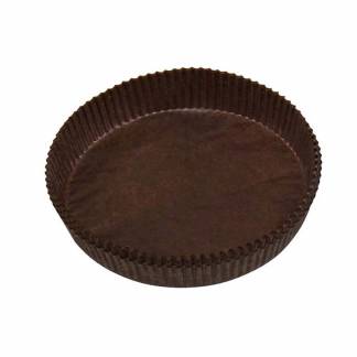 Bageform, Rund, h&oslash;jde 30 mm indvendig diameter 145.0 mm Pergamentpapir, 40 g/m2, brun pakke a 1000 s