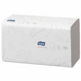 Papirh&aring;ndkl&aelig;der ark, Tork, Advanced, H3 2 lag, hvid 248mmx230mm, karton a 3750 stk FSC Mix Credit