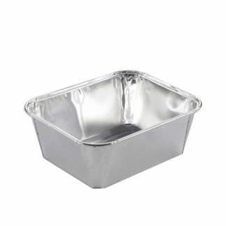 Foliebakke, Plus Pack, 1-Compartments Rektangul&aelig;r 340 ml,118x98x43mm aluminium, aluminium, pakke a 1