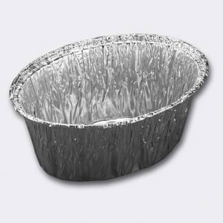 Foliebakke, Plus Pack, 1-Compartments Oval 260 ml,120x87x47mm aluminium, aluminium, pakke a 100 stk