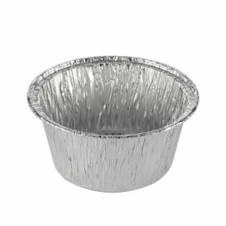 Foliebakke, Plus Pack, Rund 106 ml, &Oslash; 80, h&oslash;jde 35 aluminium, aluminium, pakke a 100 stk 1-Compartme