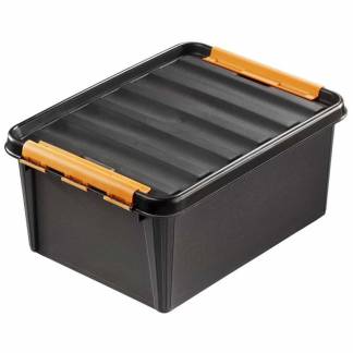 Plastkasse SmartStore, Pro, sort 32L med l&aring;g , 500mm x 390mm x 260mm