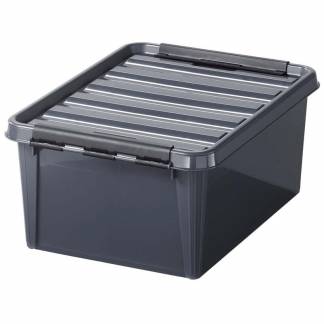 Plastkasse SmartStore, Colour, gr&aring; 15L med l&aring;g , 400mm x 300mm x 190mm