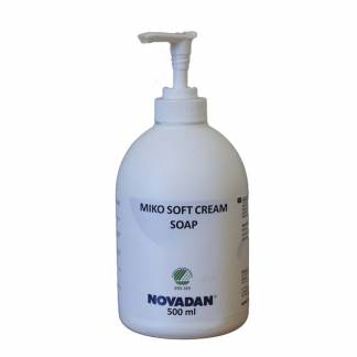 Cremes&aelig;be, Novadan, Miko Soft Cream Pumpeflaske 500 ml, s&aelig;be, hvid