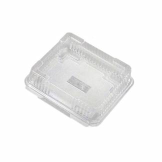 Plastbakke, m/h&aelig;ngslet l&aring;g,203x190x62mm PET, transparent, karton a 350 stk F&oslash;devaregodkendt
