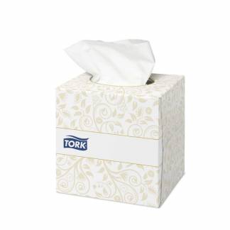 Ansigtsserviet, Tork, Premium Extra Soft, 2 lag, hvid 200mmx209mm, kasse med 30 pakker