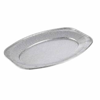 Cateringfad, Plus Pack, Oval 430 x 287 x 26 mm, aluminium, aluminium Medium, pakke a 10 stk F&oslash;devare