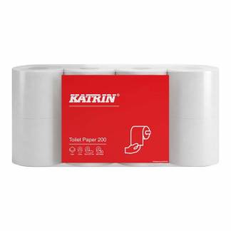 Toiletpapir, Katrin, 2 lag, hvid x 25.00m, kasse a 64 ruller