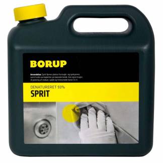 Solvents, Borup, Alcohol 93% sdenatured 2500 ml