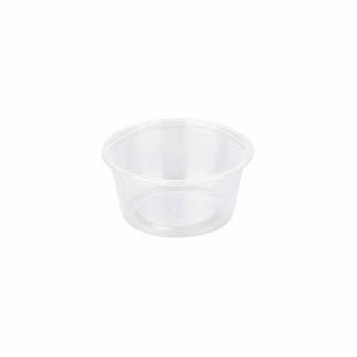 Dressingb&aelig;ger, Rund kapacitet 60, &Oslash; 62, h&oslash;jde 46 PP, transparent, Portion Cup 2 oz pakke a 250 stk F