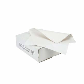 Stanset papir, flat bag, 45 g/m2, 330 x 420 mm, Papir + PE, hvid, almindelig pakke a 10 kg, palle a