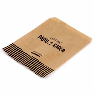 Bagerpose, 170 x 215 mm, flat film Papir, brun, Printed, pakke a 1000 stk palle a 112 kartoner 0,5 k