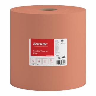 Industriaft&oslash;ring rulle, Katrin, 1 lag brun 320mm x 1000.00m