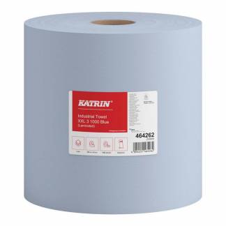 Industriaft&oslash;ring rulle, Katrin, XXL 3 lag, bl&aring; 380mm x 380.00m
