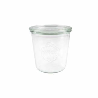 Sylteglas, Rund, &Oslash; 100, h&oslash;jde 107 Glass, transparent, pakke a 6 stk Weck F&oslash;devaregodkendt