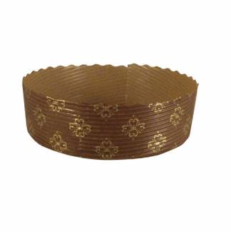 Bageform, Rund, h&oslash;jde 30 mm indvendig diameter 100.0 mm Pergamentpapir, brun, pakke a 300 stk F&oslash;deva