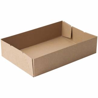 Kassebund, indre dim: 510 x 350 x 120 mm 1-lags,E-flute, 2.000 mm, FEFCO 0451 brun, bundt a 25 stk,