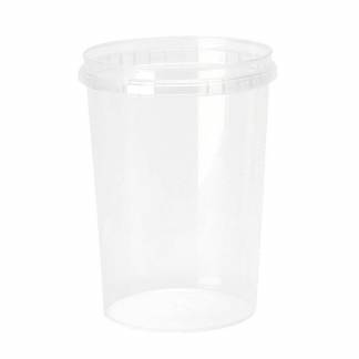 Plastb&oslash;tte, Handy-lock, Rund 520 ml, &Oslash; 97, h&oslash;jde 55 PP, transparent, m/l&aring;g, kasse a 360 s&aelig;t