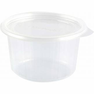 Plastbakke, Duni Fixpack, Rund 300 ml, &Oslash; 112, h&oslash;jde 61 PP, transparent, karton a 700 stk