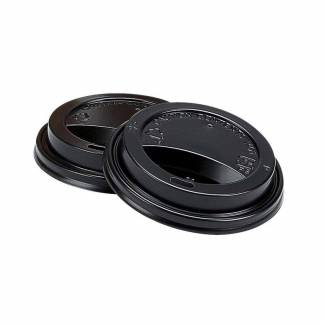 L&aring;g t/kaffeb&aelig;ger, PS, sort Lid high 12-16 oz, karton a 1000 stk palle 36 kartoner, F&oslash;devaregodkendt