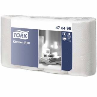 K&oslash;kkenrulle, Tork, Plus, 2 lag, hvid 212mm x 20.40m, 23g/m2 pakke a 20 ruller, FSC Recycled Credit
