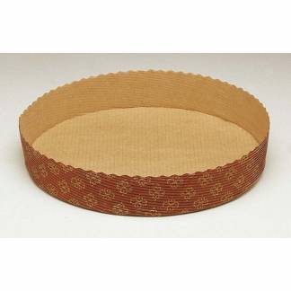 Bageform, Rund, h&oslash;jde 35 mm indvendig diameter 170.0 mm Pergamentpapir, brun, pakke med 600 stk Maza