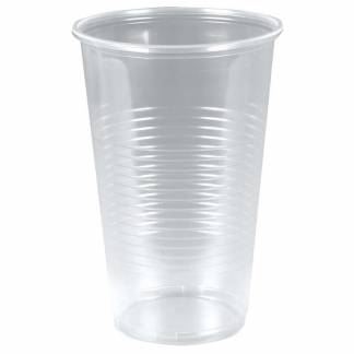 Drikkeb&aelig;ger Plast, 500 ml, PP transparent, Bl&oslash;d til &oslash;l, pose a 50 stk F&oslash;devaregodkendt
