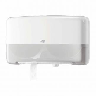Toiletpapirdispenser ruller, Tork T2 Mini Twin, hvid 432mmx146mm x 275mm