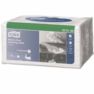 Industriaft&oslash;ring ark, Tork, W8 Airlaid Heavy exelCLEAN, hvid 320mmx380mm, &aelig;ske a 480 ark FSC Mix Cre