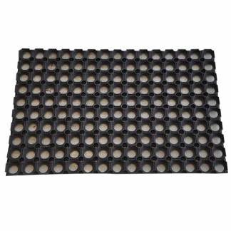 D&oslash;rm&aring;tter, Clean Carpet, Outdoor Rubber ring mat, sort 600mmx800mm x 22mm