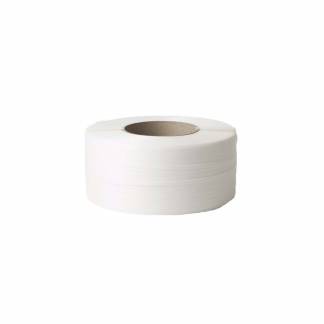 Strapb&aring;nd, PP, 12.00 x 0.550 mm x 2500.00 m, kernediameter: 280 mm pr&aelig;get, hvid brudstyrke Modstands