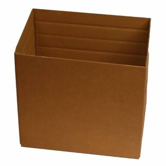 B&oslash;lgepapkasse, indre dim: 386 x 283 x 350 mm, 1-lags,B-flute, 3.000 mm FEFCO 0216, brun, bundt a 20