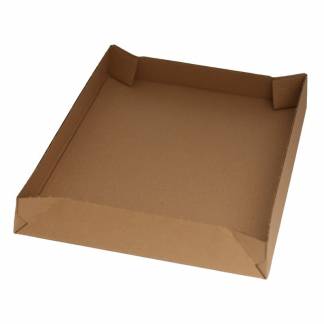B&oslash;lgepap l&aring;g, indre dim: 396 x 293 x 50 mm, 1-lags,B-flute, 3.000 mm FEFCO 0304, brun, bundt a 20 st