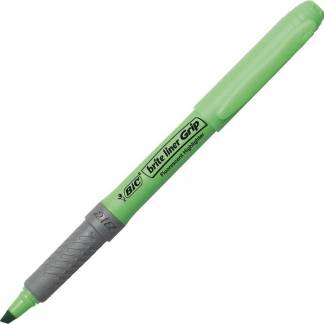 Tekstmarker, Bic Brite liner Grip 1,6-3,3MM, Skr&aring; spids, gr&oslash;n