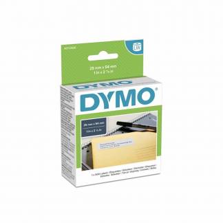 Etiketter, Dymo, Firkantet Udvendig vikling, 54.00, kraft/PE Permanent (DP 37), hvid rulle a 500 eti