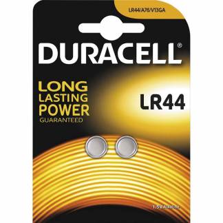 Knapcellebatteri, Duracell, LR44 pakke a 2 stk