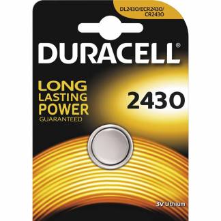 Knapcellebatteri, Duracell DL2430/CR2430/ECR2430, 2430 Lithium pakke a 1 stk