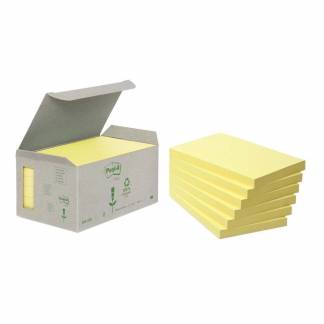 Post-it, Post-it, Notes milj&oslash;, gul, 127 x76mm, pakke a 6 stk