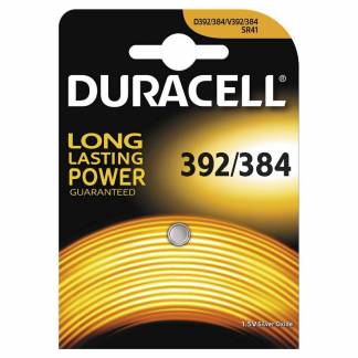 Knapcellebatteri, Duracell 1,5V Silver oxide, 392/384 pakke a 1 stk