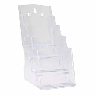 Brochure holder, BNT, A6 4 rum til bord transparent