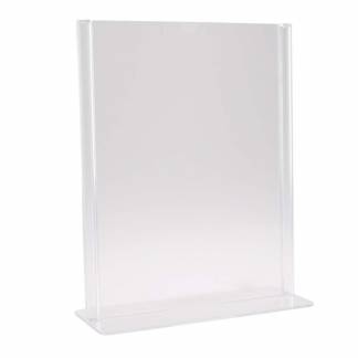 Brochure display, BNT A6 T-form til bord, transparent
