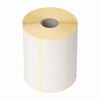 Thermoetiket, Etiket Thermo, Firkantet Udvendig vikling, 103.00 x 103.00 mm andre syntetiske papirer