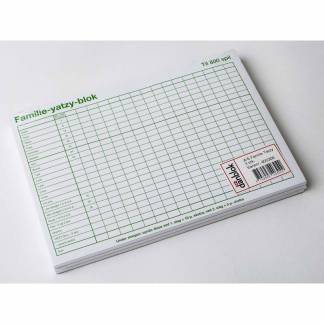 Yatzyblok, NoName, Yatzy blok, A5, hvid 148x210mm, pakke a 3 stk