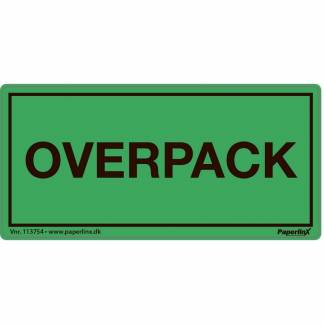Etiketter, Firkantet, Udvendig vikling 50.00 x 100.00 mm, kraft/PE, Permanent gr&oslash;n, Overpack, rulle
